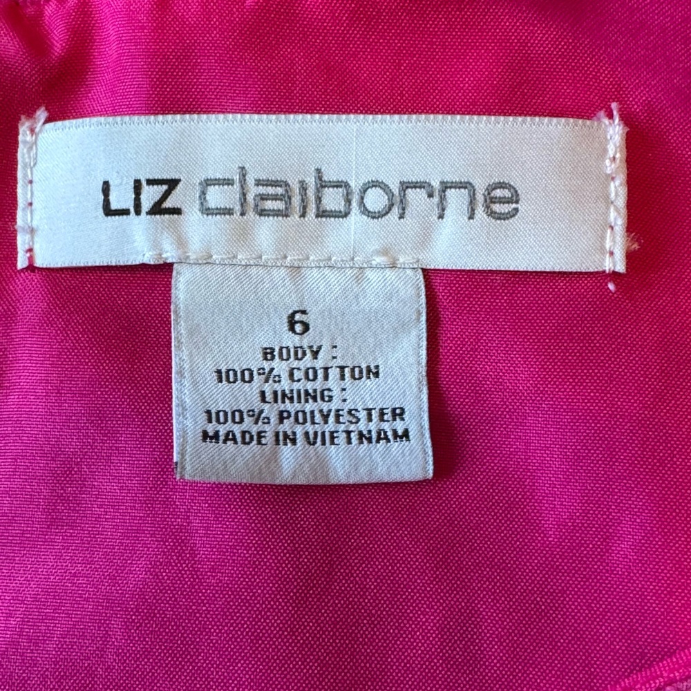 Liz Claiborne Fuchsia Eyelet Dress - Picture 3 of 4